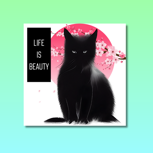 L.I.B. Cat Japanese Style Sticker